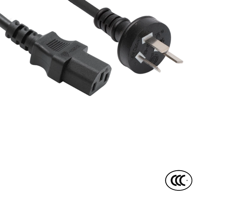 C3-10C+JT-ST3 10A 250V trestift Kina standardkontakt med IEC-kontakt C13
