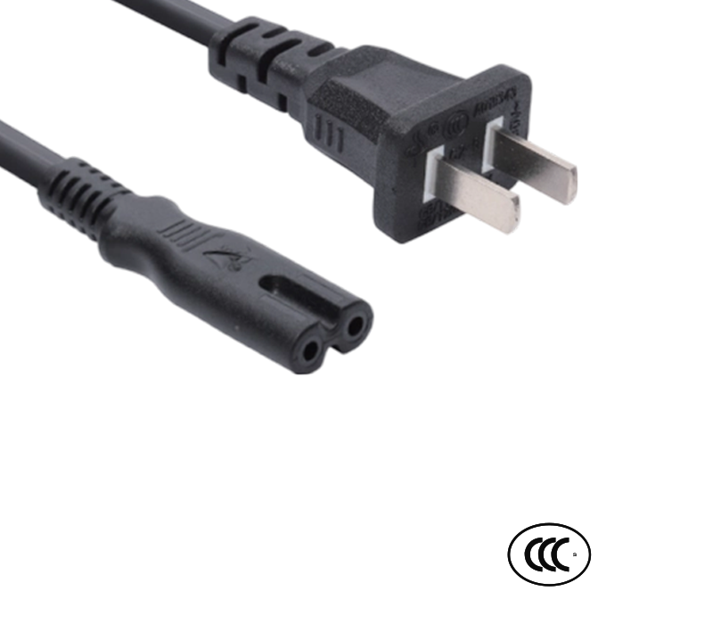 C2-6/10+ST2 10A 250V tvåstift Kina standardkontakt med IEC-kontakt C7
