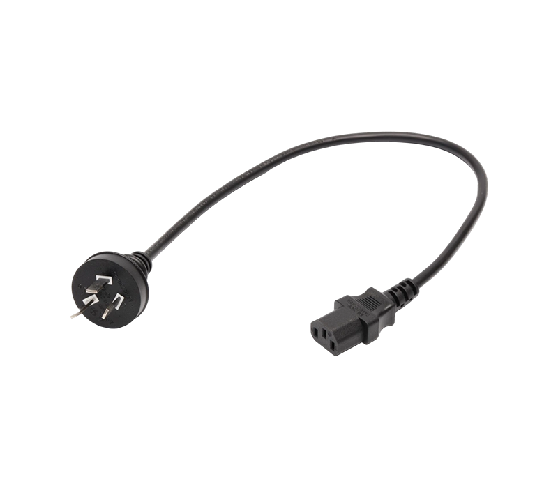 A3-7/10+JT-ST3 10A 250V trestifts australiensisk kontakt med IEC C13-kontakt