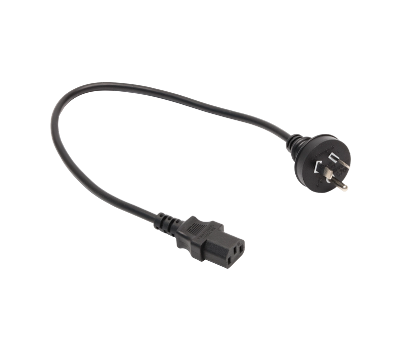A3-10B+JT-ST3 10A 250V australisk trestifts rund kontakt med IEC C13-kontakt
