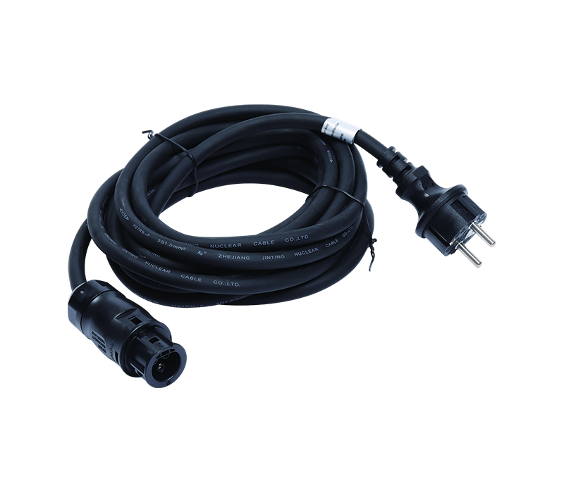 Europeisk standardkontakt solcellskabel, 3-stifts elektrisk kontakt, 16A AC 250V