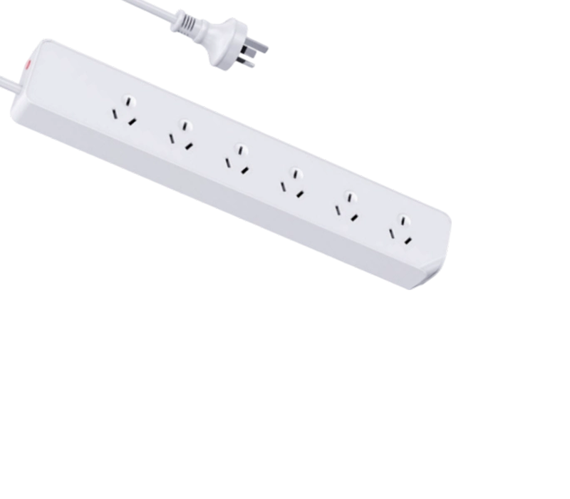 AU02 Power Strip i australisk stil med sex uttag