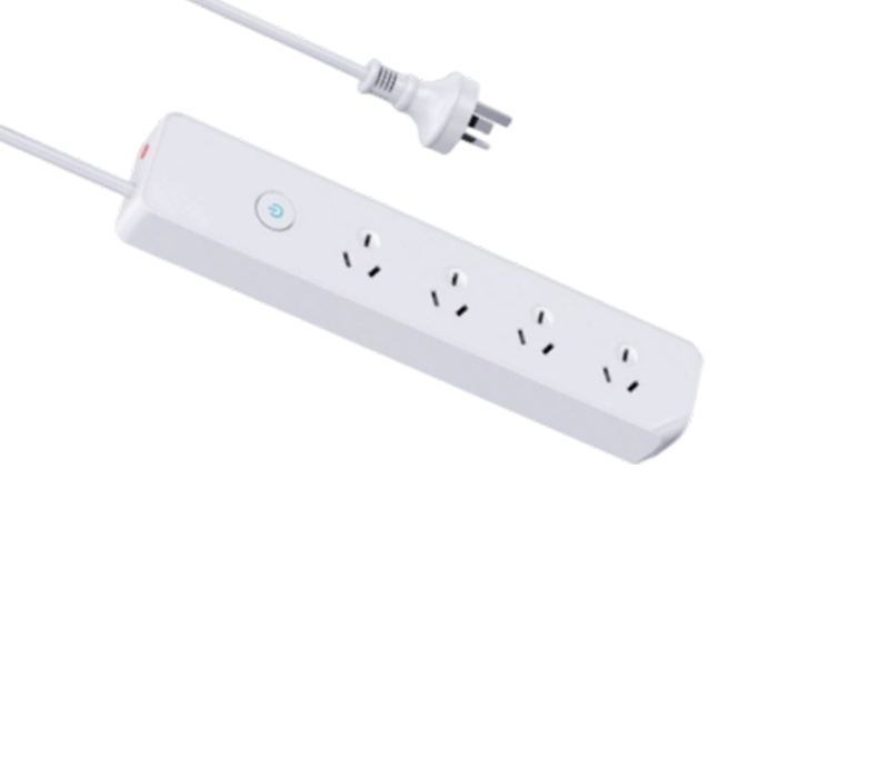 AU03 Power Strip i australisk stil med fyra uttag, med strömbrytare