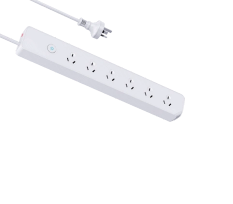 AU04 Power Strip i australisk stil med sex uttag, med strömbrytare