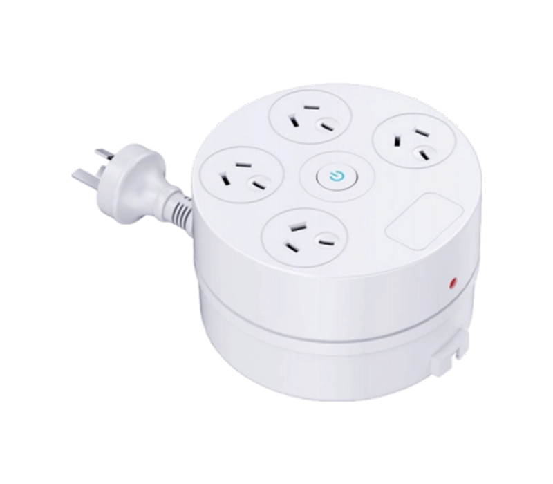 AU07 Kabelrulle Power Strip med indragbar sladd